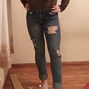 Ripped mom jeans
